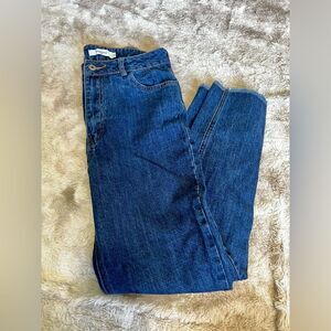 Nasty Gal Daphnea Paris Jeans Size L Womens High Rise Raw Hem Ankle Mom Jeans